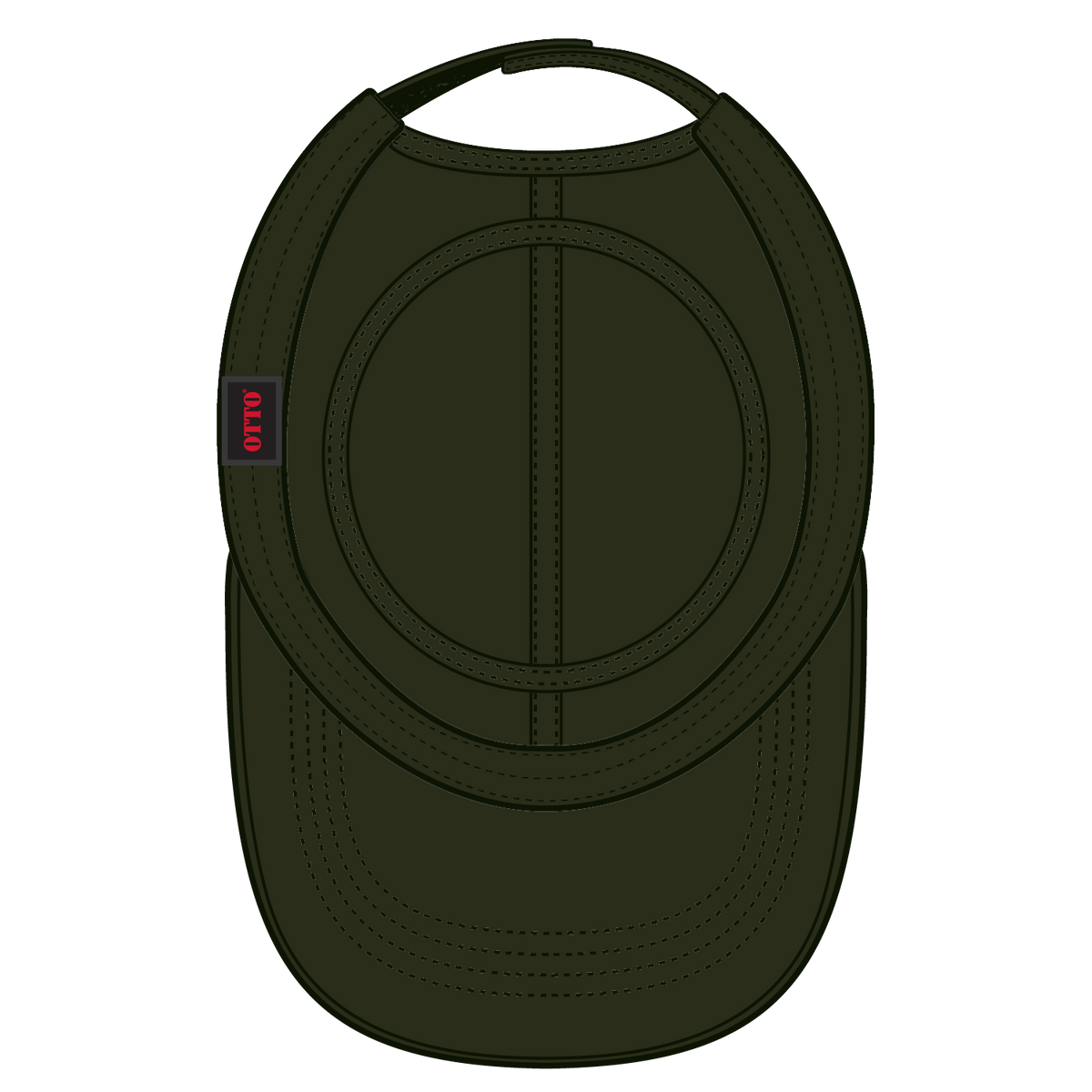 Inside View of 046 - Dk. Ol. Green OTTO CAP Military Hat