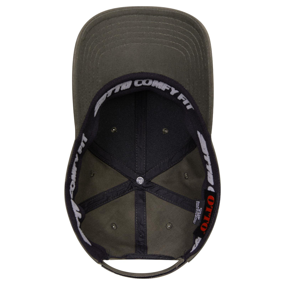 Inside View of 046 - Dk. Ol. Green OTTO CAP "OTTO COMFY FIT" 6 Panel Low Profile Baseball Cap