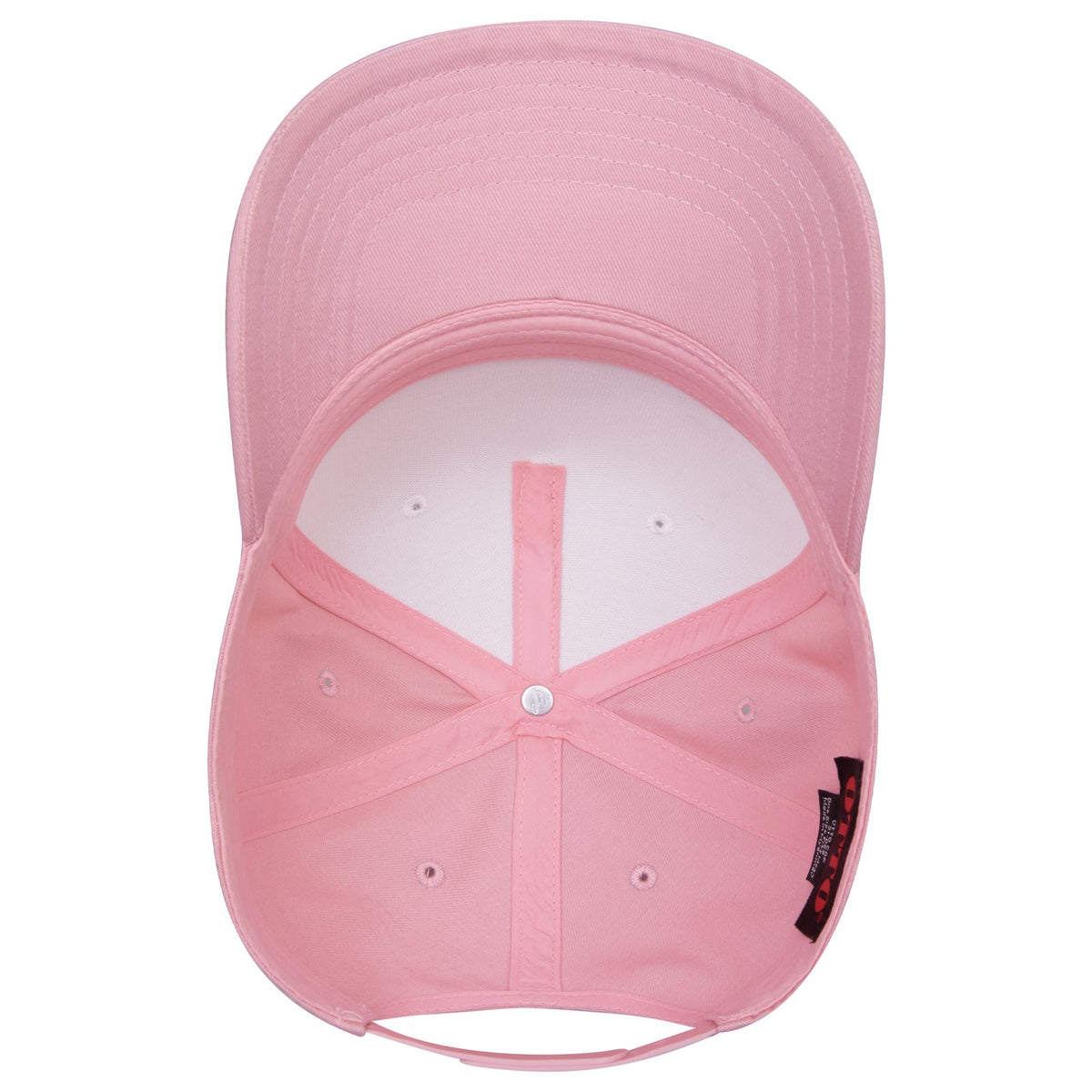 Inside View of 050 - Pink OTTO CAP 5 Panel Mid Profile Baseball Cap