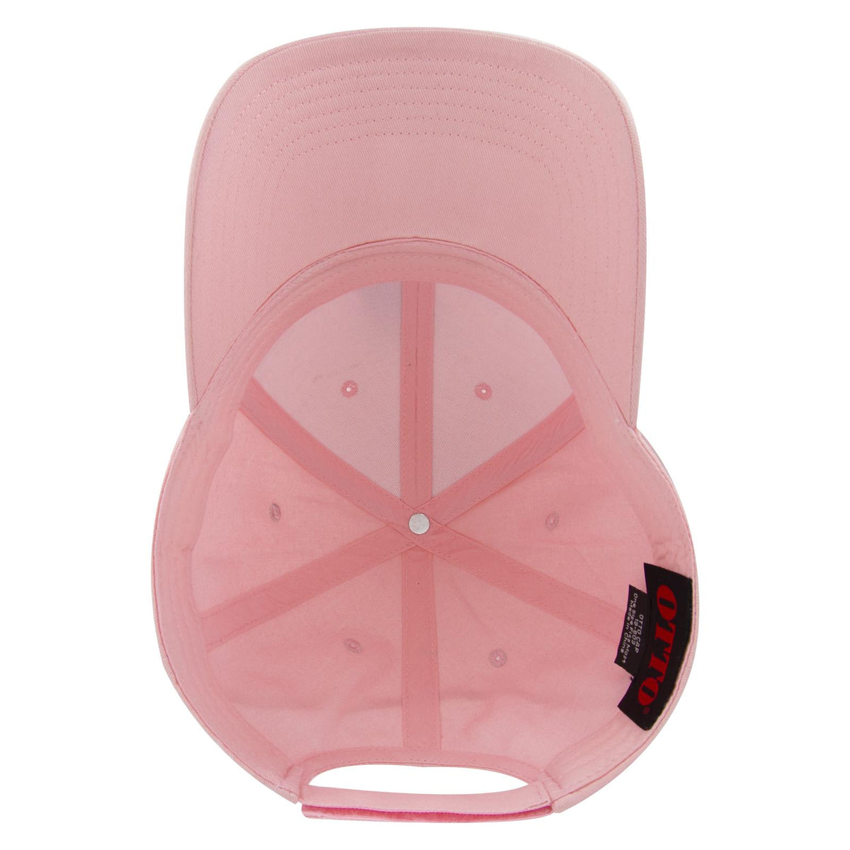 Inside View of 050 - Pink OTTO CAP 6 Panel Low Profile Baseball Cap