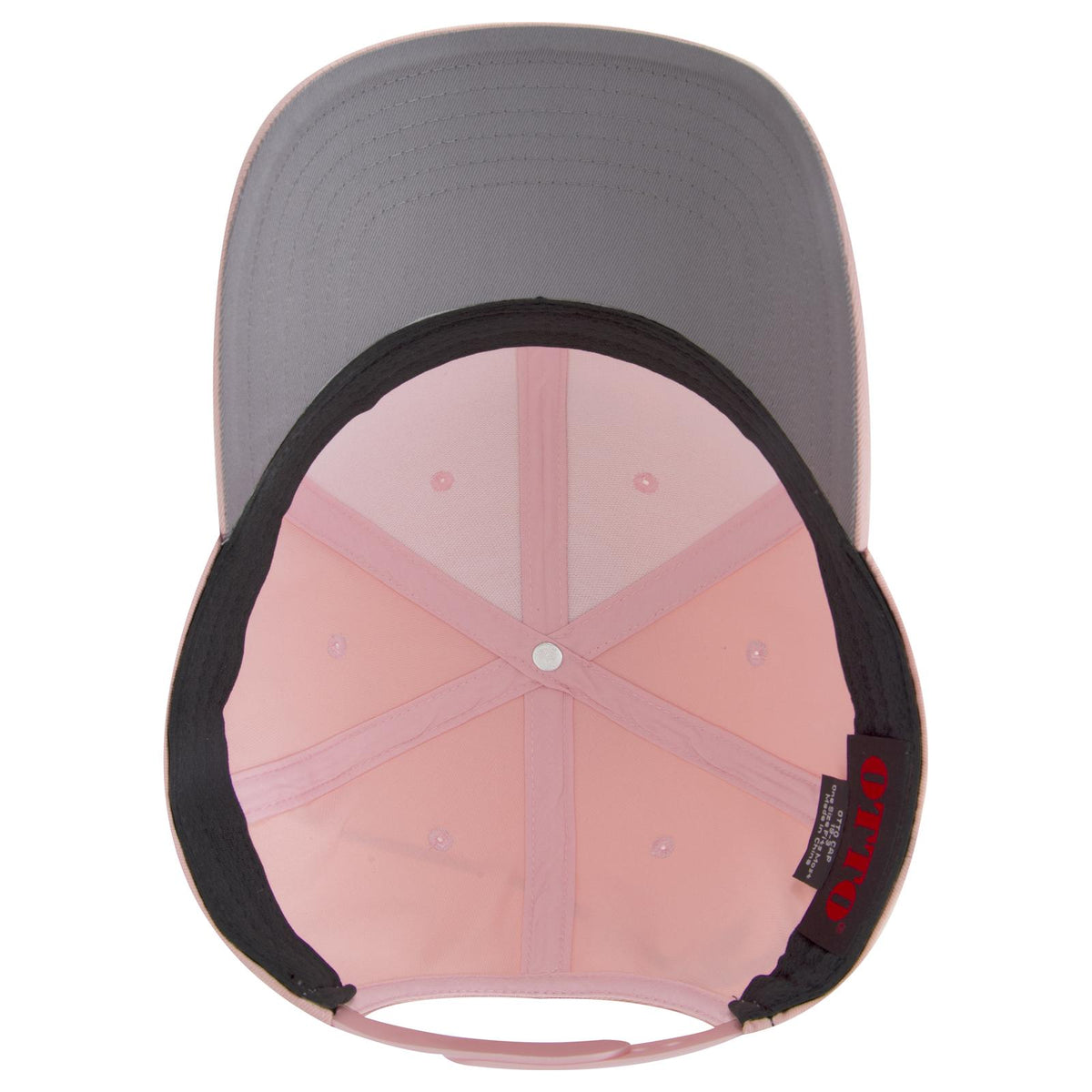 Inside View of 050 - Pink OTTO CAP 6 Panel Low Profile Baseball Cap