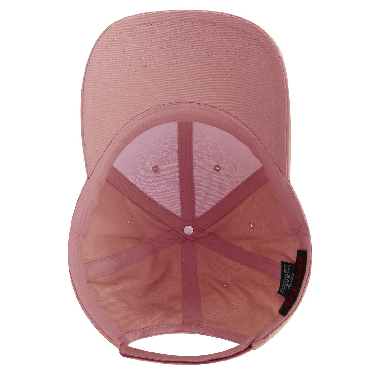 Inside View of 050 - Pink OTTO CAP 6 Panel Low Profile Baseball Cap