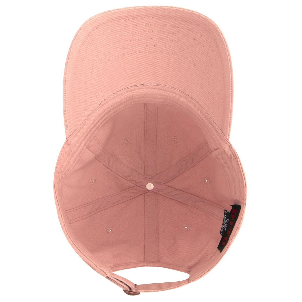 Inside View of 050 - Pink OTTO CAP 6 Panel Low Profile Dad Hat