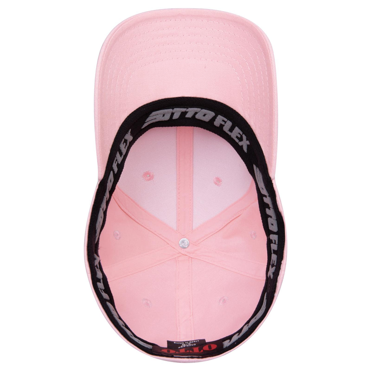 Inside View of 050 - Pink OTTO CAP "OTTO FLEX" Fitted 6 Panel Low Profile Baseball Cap