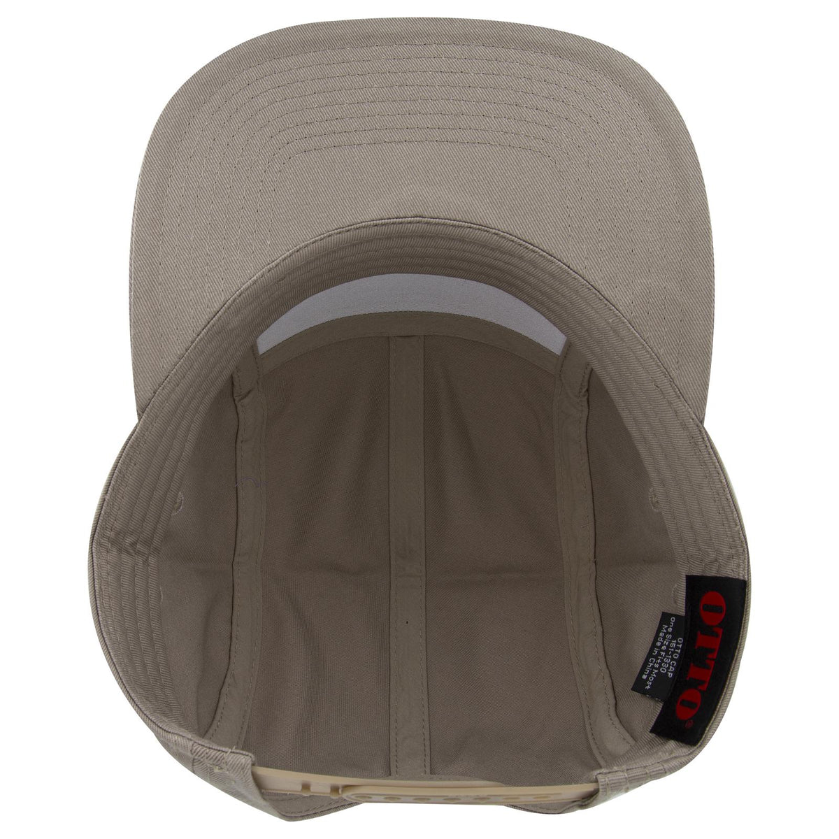 Inside View of 053 - Dk. Khaki OTTO CAP 5 Panel Camper Hat