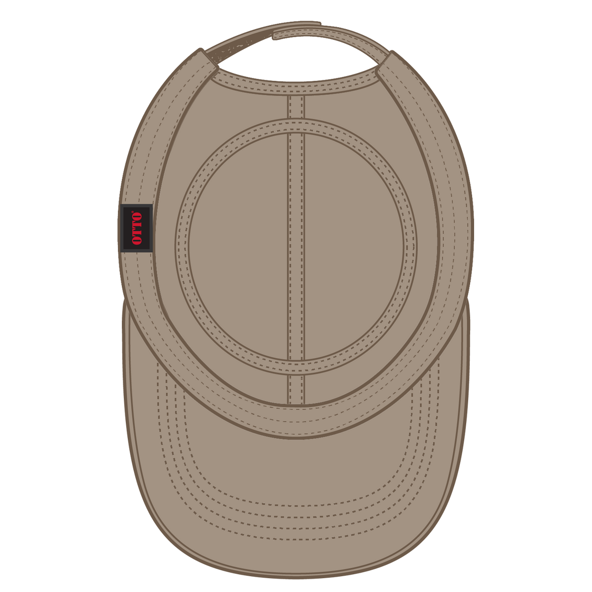 Inside View of 053 - Dk. Khaki OTTO CAP Military Hat