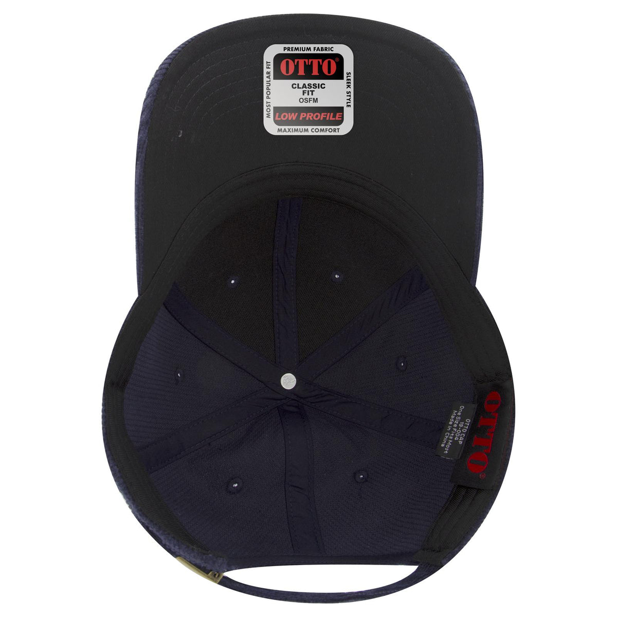 Inside View of 067B - Nv Blu OTTO CAP 6 Panel Low Profile Baseball Cap