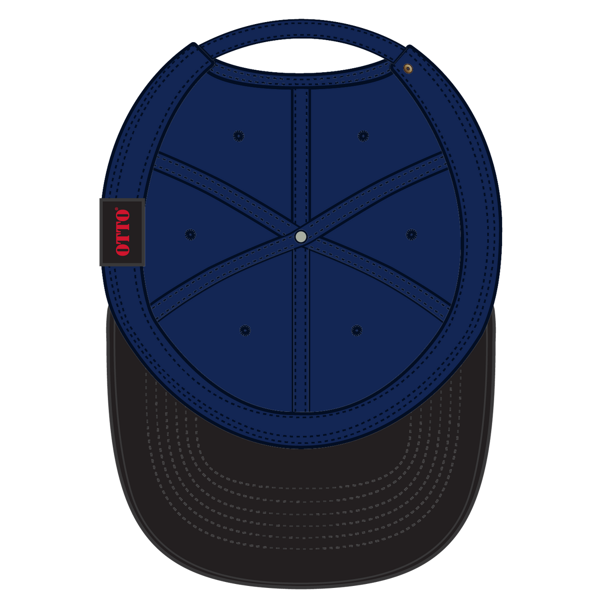 Inside View of 067B - Nv Blu OTTO CAP 6 Panel Low Profile Baseball Cap