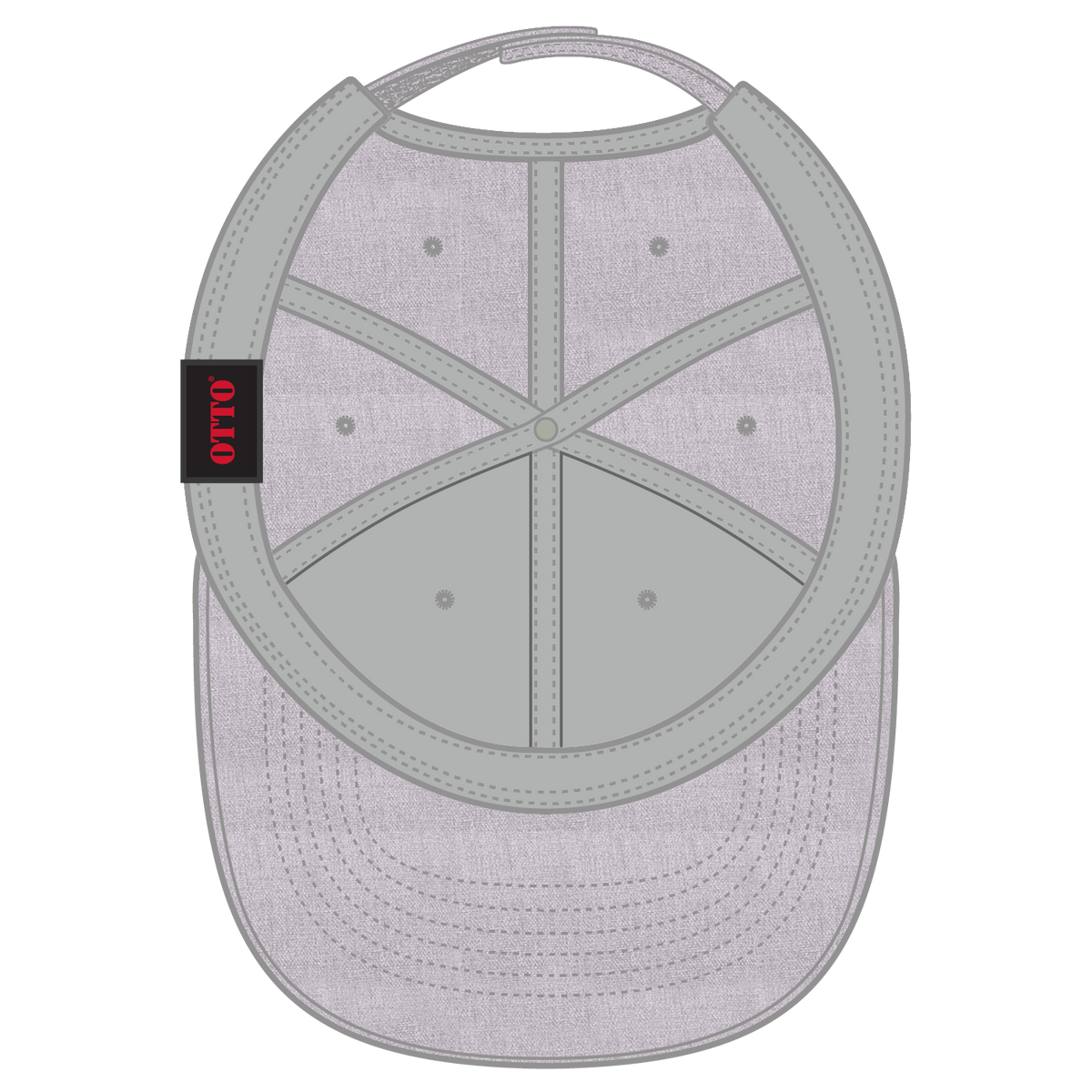 Inside View of 074 - Heath. Gray OTTO CAP 6 Panel Low Profile Baseball Cap