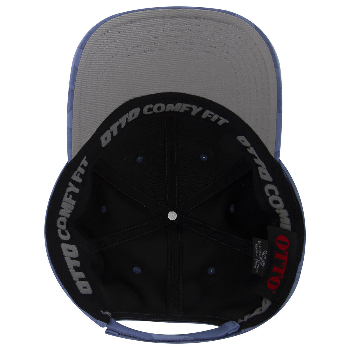 Inside View of 0830 - Cb.Blu/Sk.Blu OTTO CAP "OTTO COMFY FIT" 6 Panel Low Profile Baseball Cap