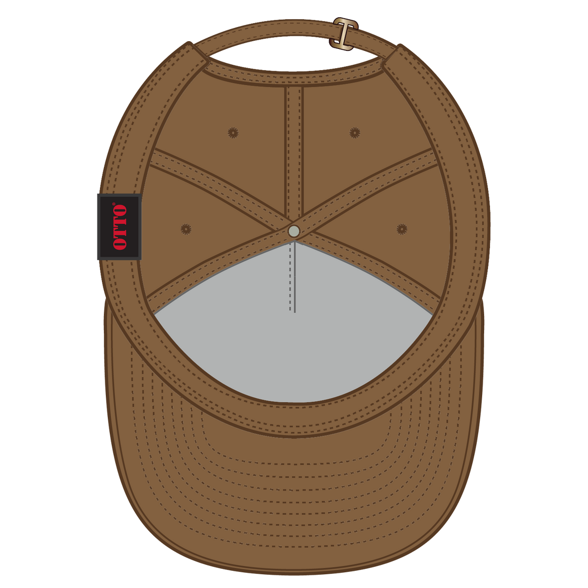 Inside View of 084 - Coyote Brown OTTO CAP 5 Panel Low Profile Dad Hat