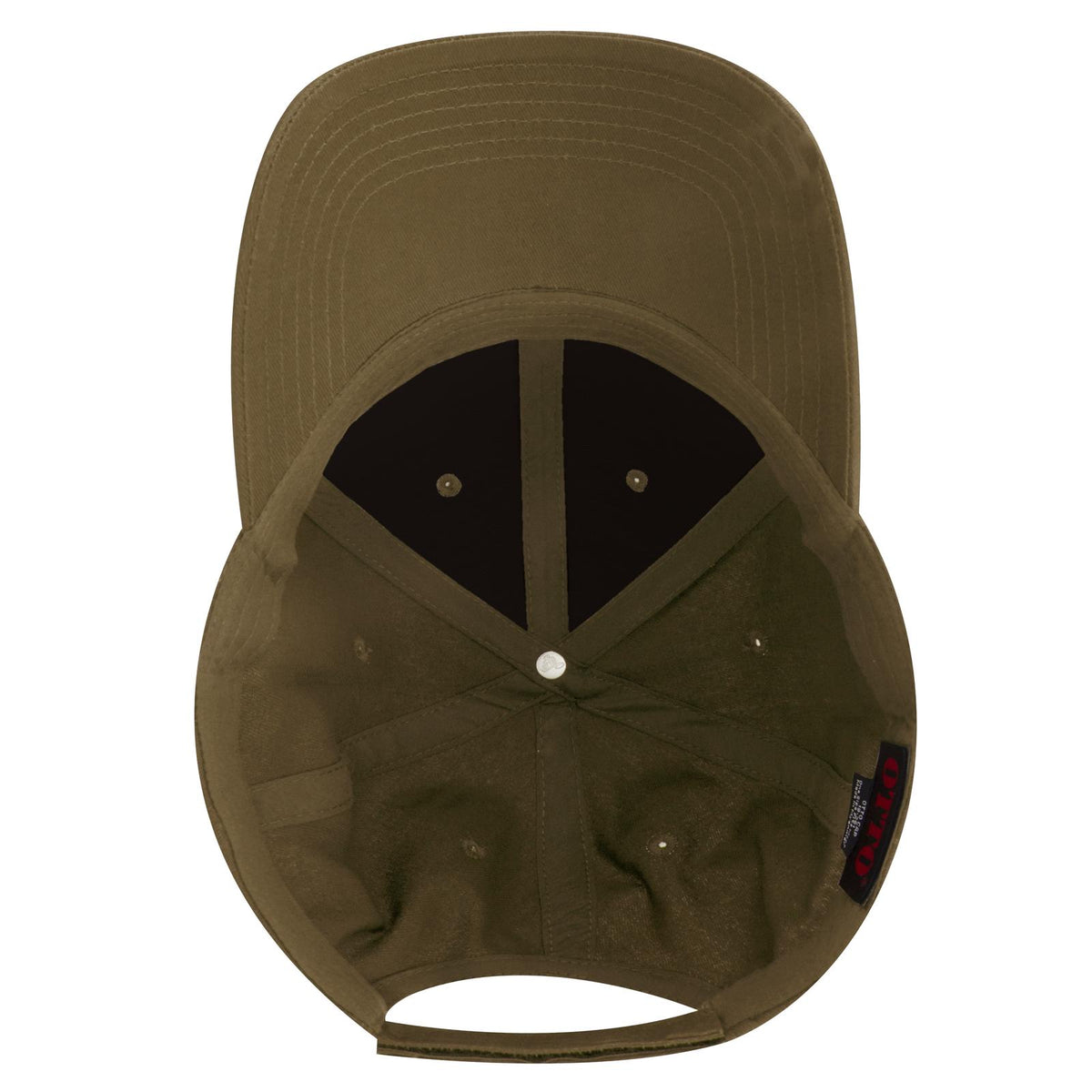 Inside View of 084 - Coyote Brown OTTO CAP 6 Panel Low Profile Baseball Cap