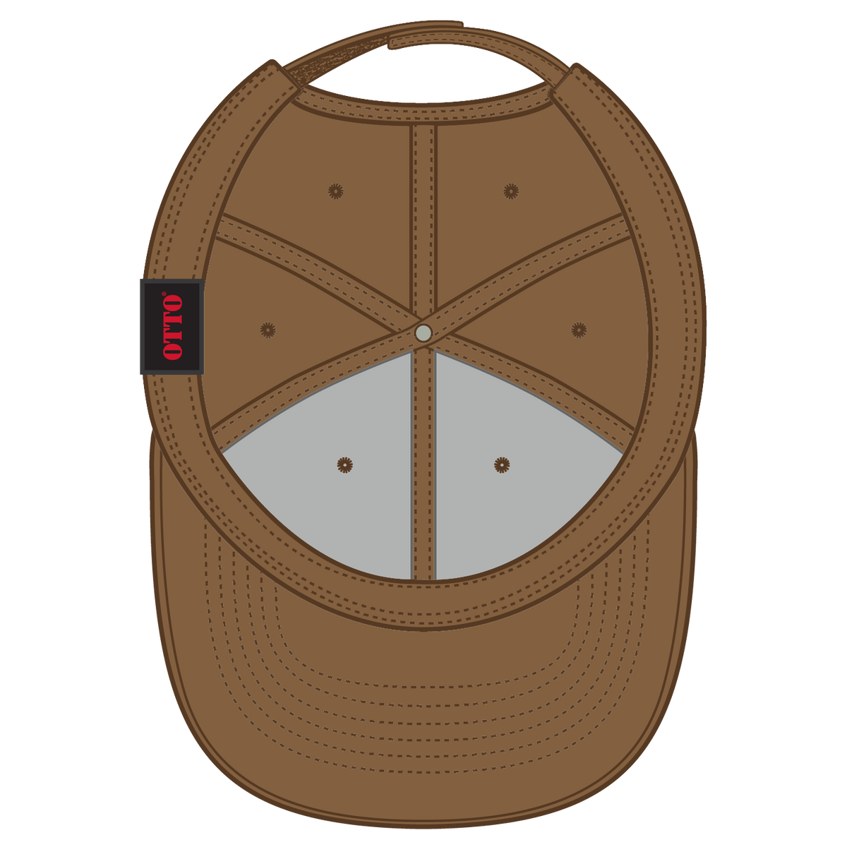 Inside View of 084 - Coyote Brown OTTO CAP 6 Panel Low Profile Baseball Cap