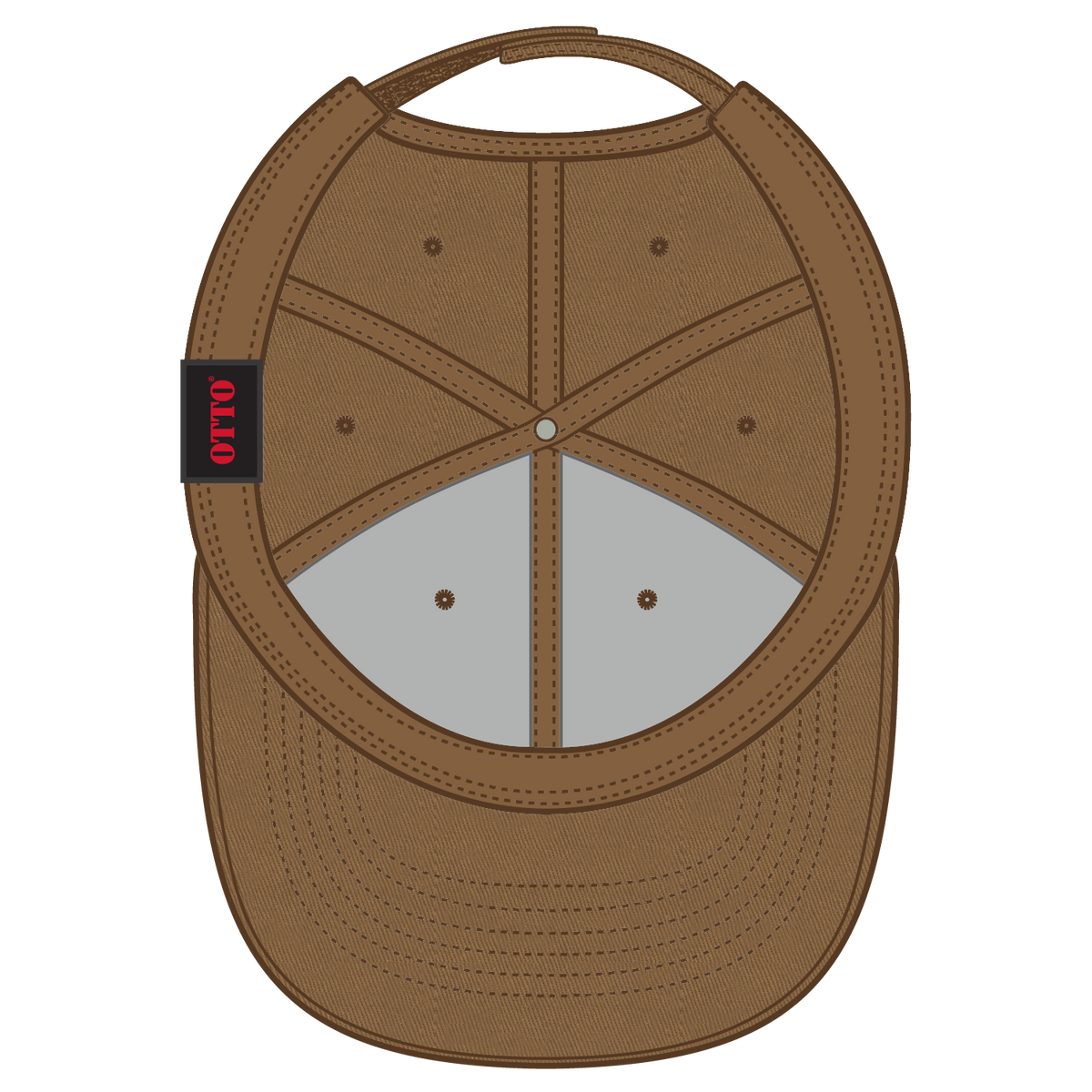Inside View of 084 - Coyote Brown OTTO CAP 6 Panel Low Profile Baseball Cap