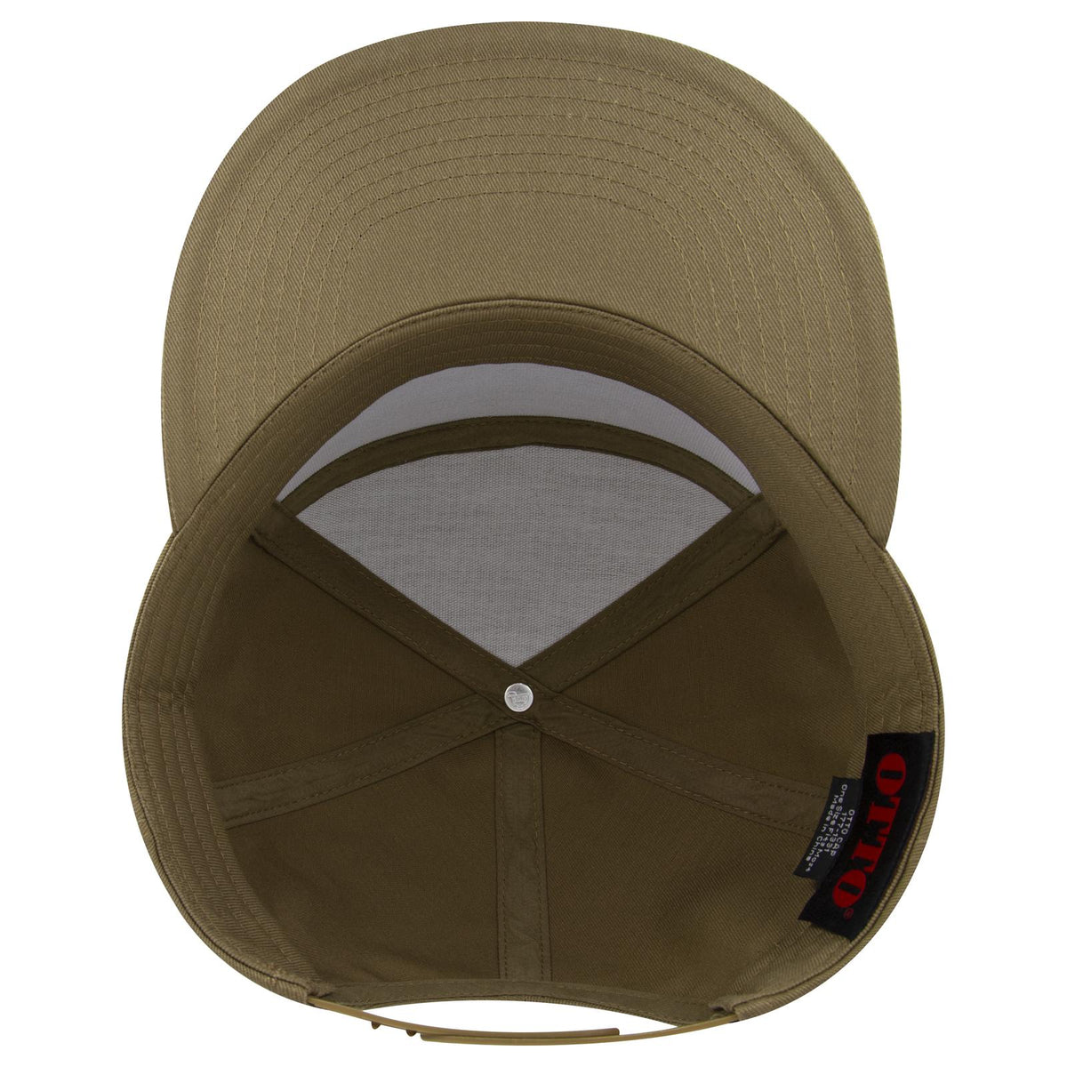 Inside View of 084 - Coyote Brown OTTO CAP "OTTO SNAP" 7 Panel Pro Style Snapback Hat