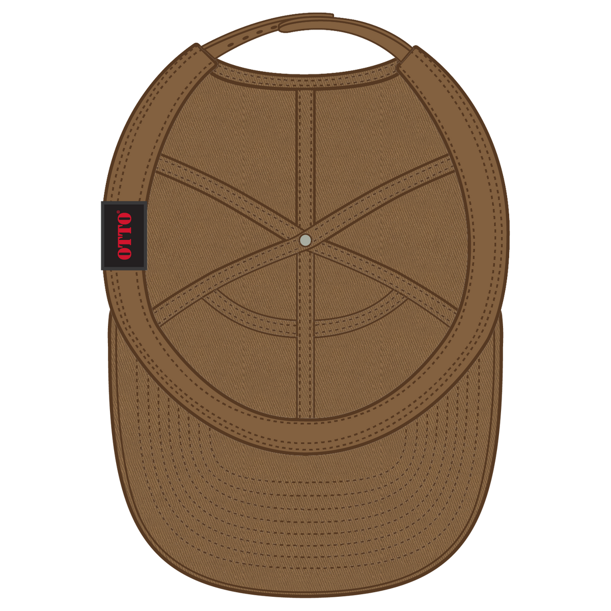 Inside View of 084 - Coyote Brown OTTO CAP "OTTO SNAP" 7 Panel Pro Style Snapback Hat