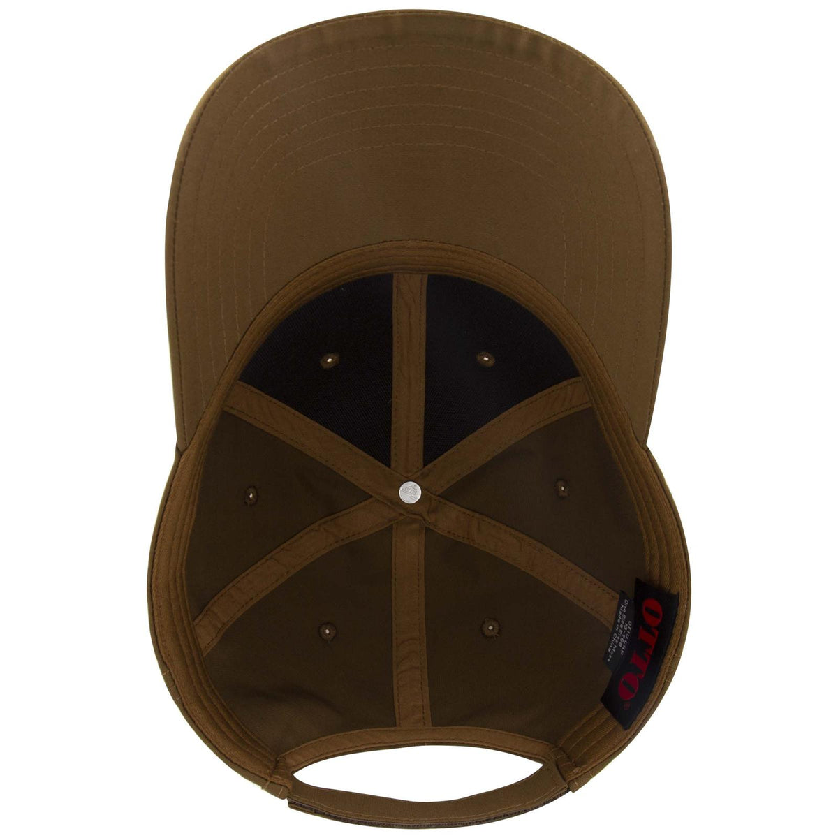Inside View of 084B - Cy Brn OTTO CAP 6 Panel Low Profile Baseball Cap