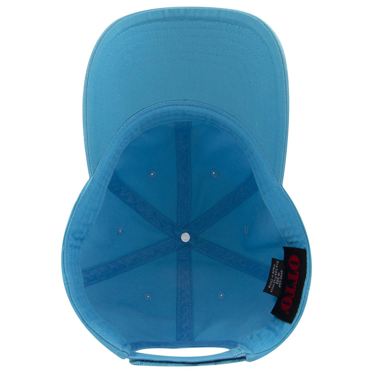 Inside View of 097 - Aqua OTTO CAP 6 Panel Low Profile Dad Hat