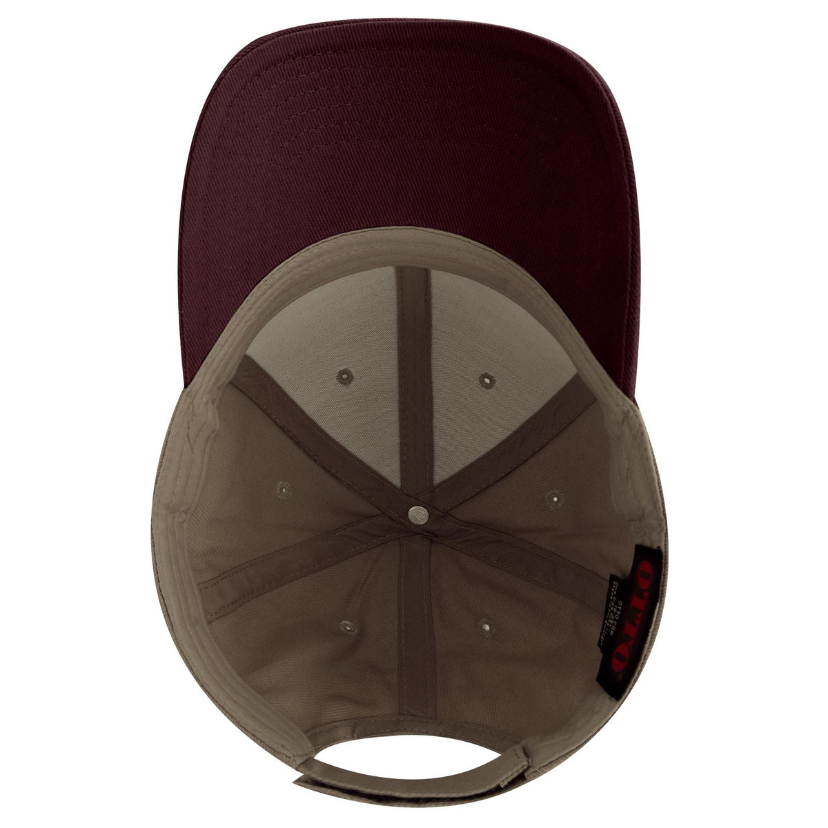 Inside View of 1032 - Marn/Kha OTTO CAP 6 Panel Low Profile Baseball Cap