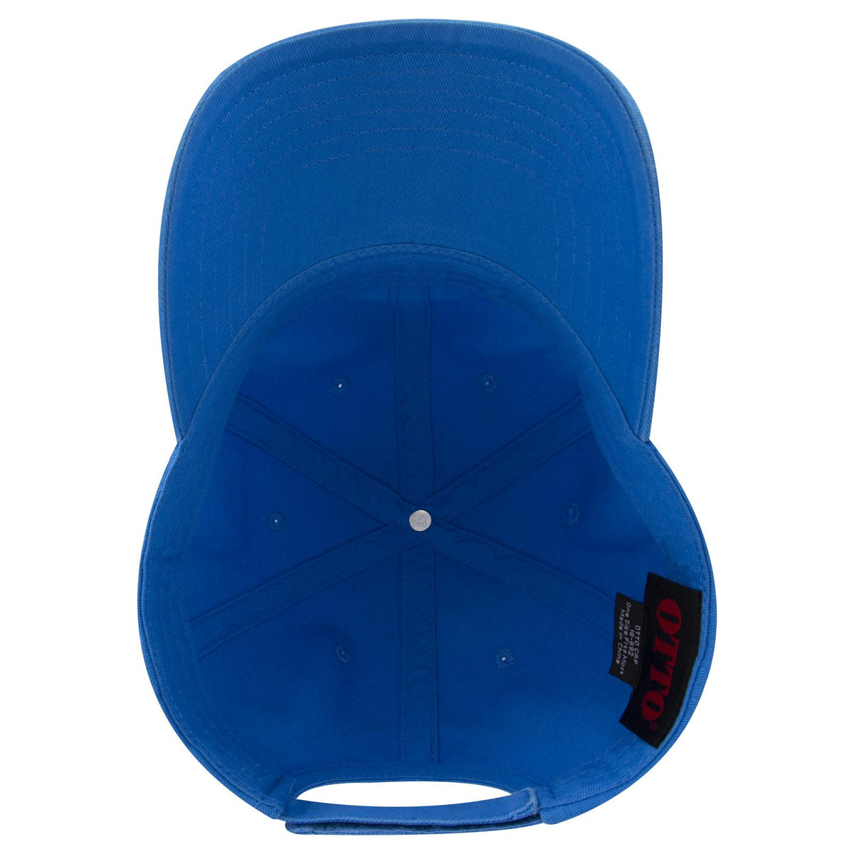 Inside View of 104 - Lake Blue OTTO CAP 6 Panel Low Profile Dad Hat