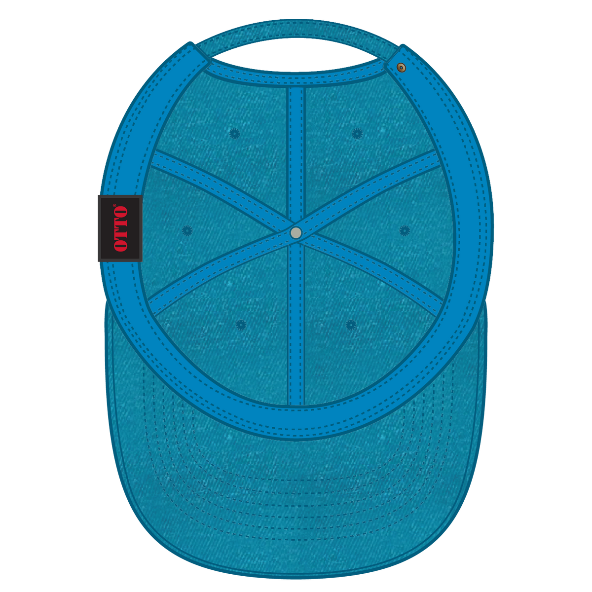 Inside View of 104 - Lake Blue OTTO CAP 6 Panel Low Profile Dad Hat