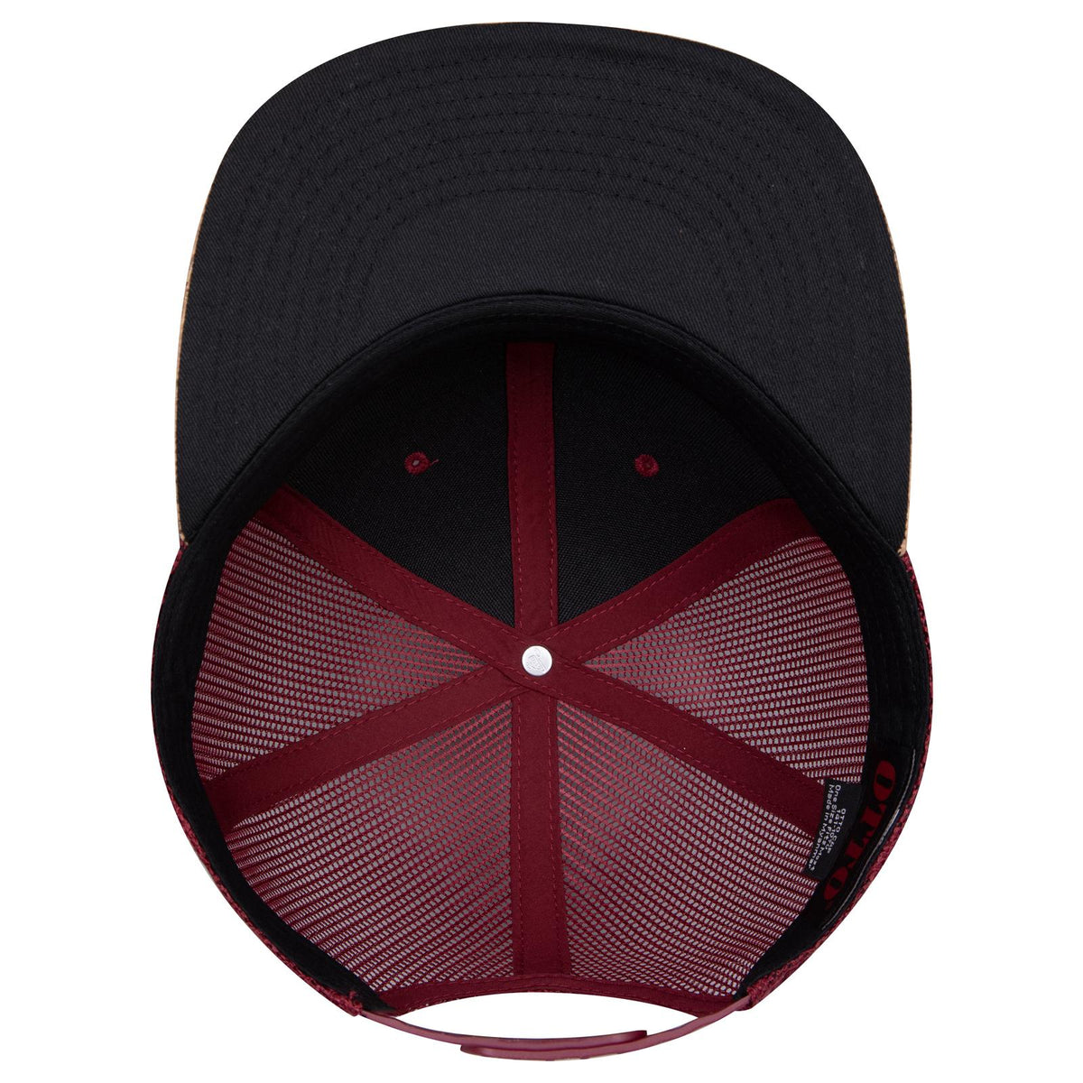 Inside View of 11219 - Cork/Bg Mrn OTTO CAP "OTTO SNAP" 6 Panel Pro Style Mesh Back Trucker Snapback Hat