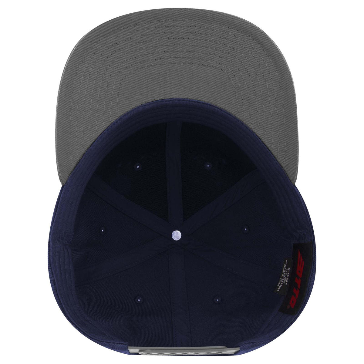 Inside View of 140404 - Gry/Nvy/Nvy OTTO CAP "OTTO SNAP" 6 Panel Pro Style Snapback Hat