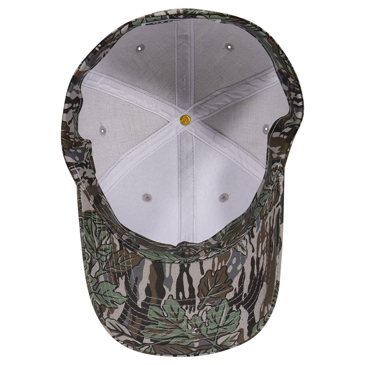 Inside View of 1417 - Gry/Dk.Grn OTTO CAP "OTTO FLEX" Fitted Camouflage 6 Panel Low Profile Baseball Cap