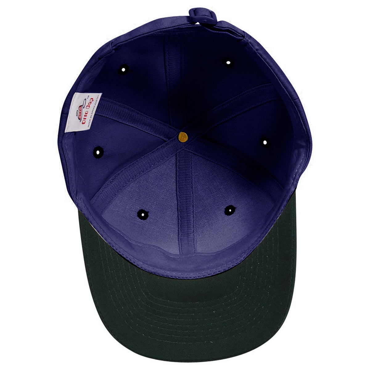 Inside View of 1704 - Dk.Grn/Nvy OTTO CAP 6 Panel Mid Profile Baseball Cap