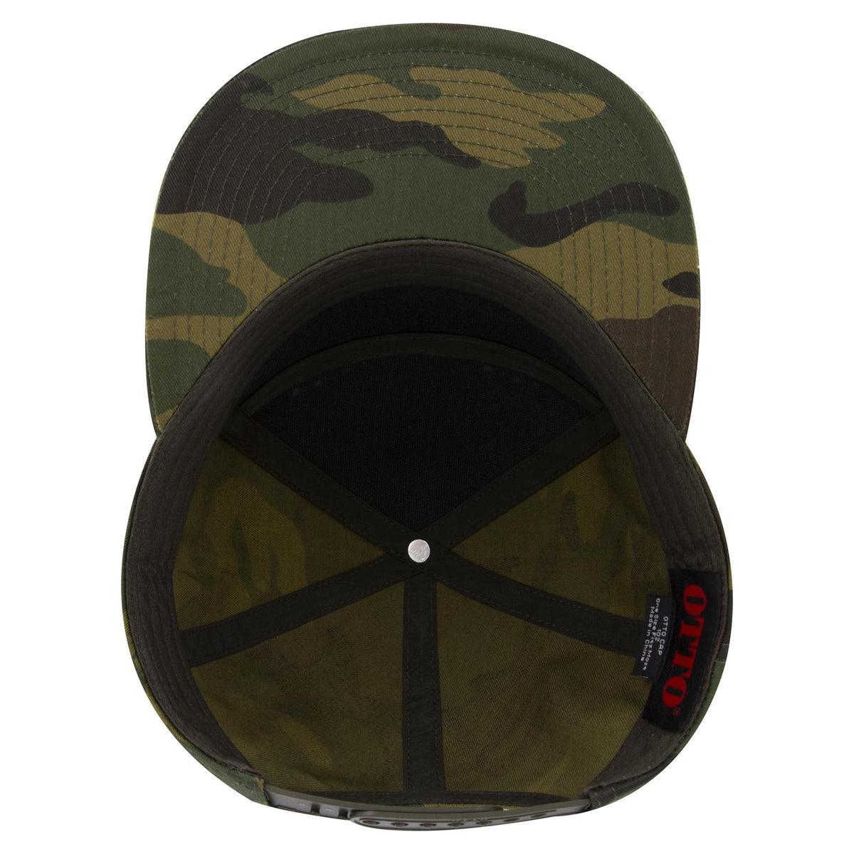 Inside View of 1707 - Dk.Grn/Brn OTTO CAP "OTTO SNAP" 7 Panel Pro Style Snapback Hat