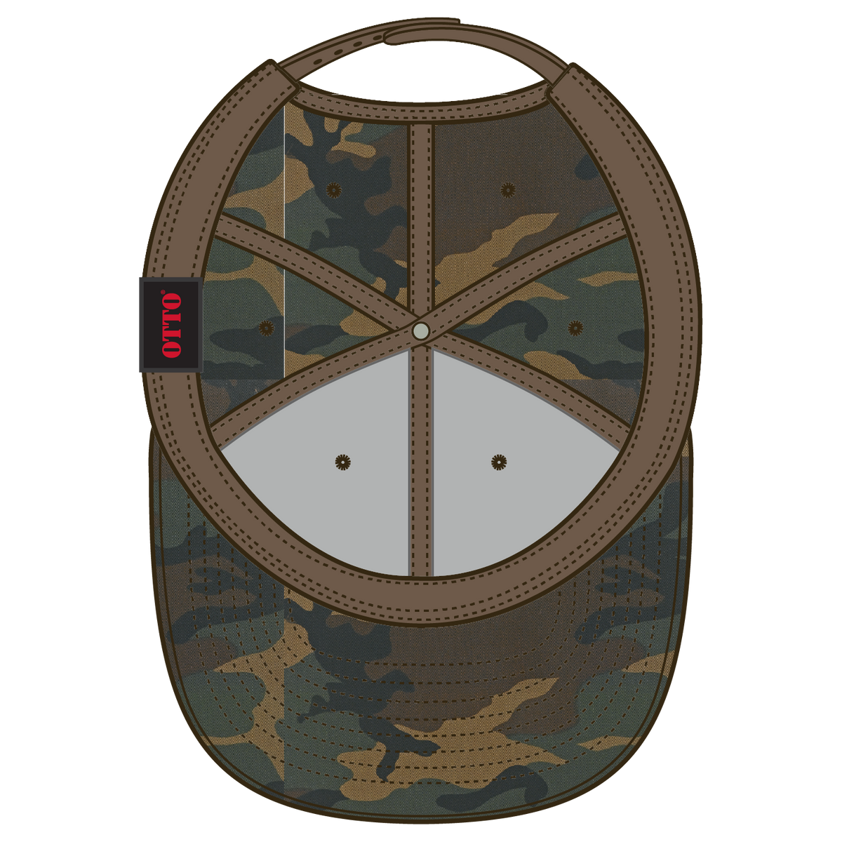 Inside View of 1707B - Dk.Grn/Brn OTTO CAP “OTTO SNAP” 6 Panel Pro Style Snapback Hat