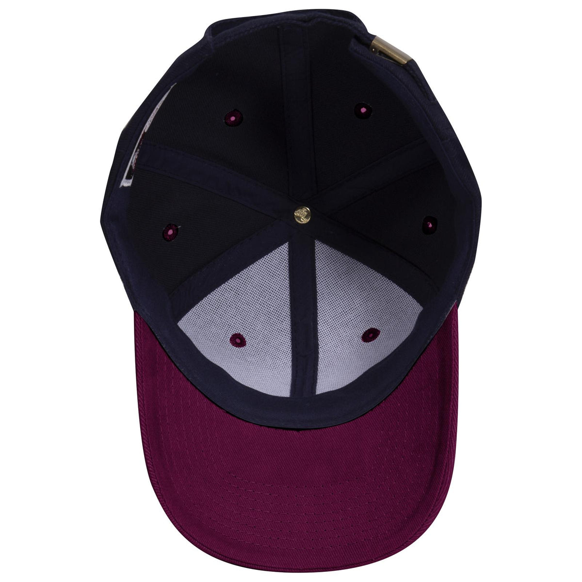 Inside View of 1904 - Burg. Marn/Nvy OTTO CAP 6 Panel Mid Profile Baseball Cap