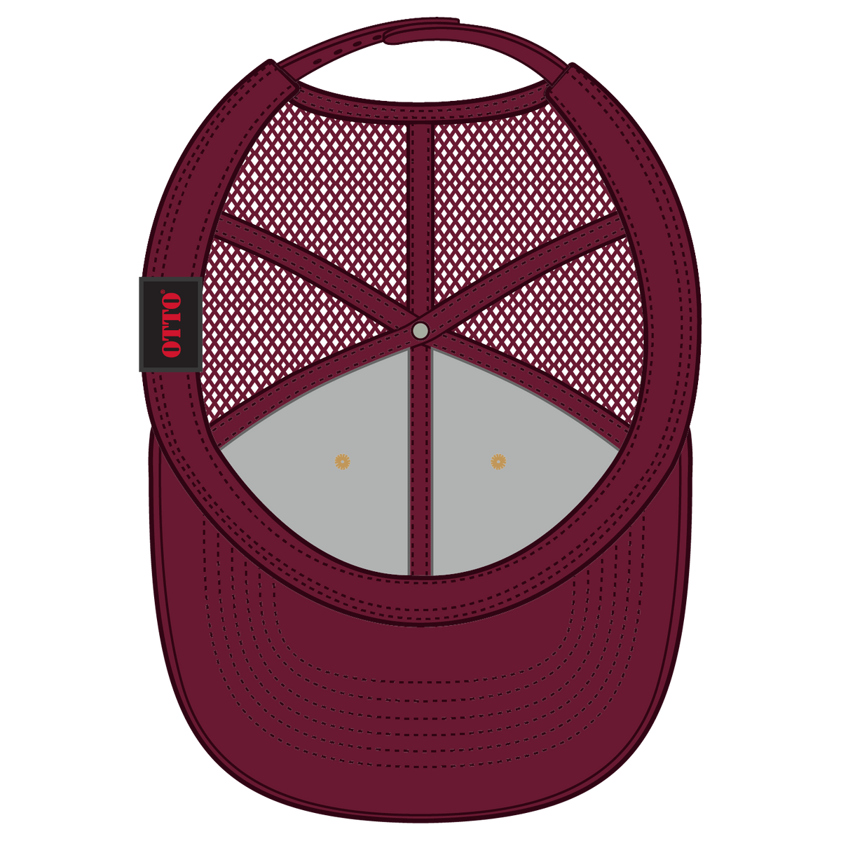 Inside View of 1911219 - Bg Mrn/Crk/Bg Mrn OTTO CAP 6 Panel Low Profile Mesh Back Trucker Hat