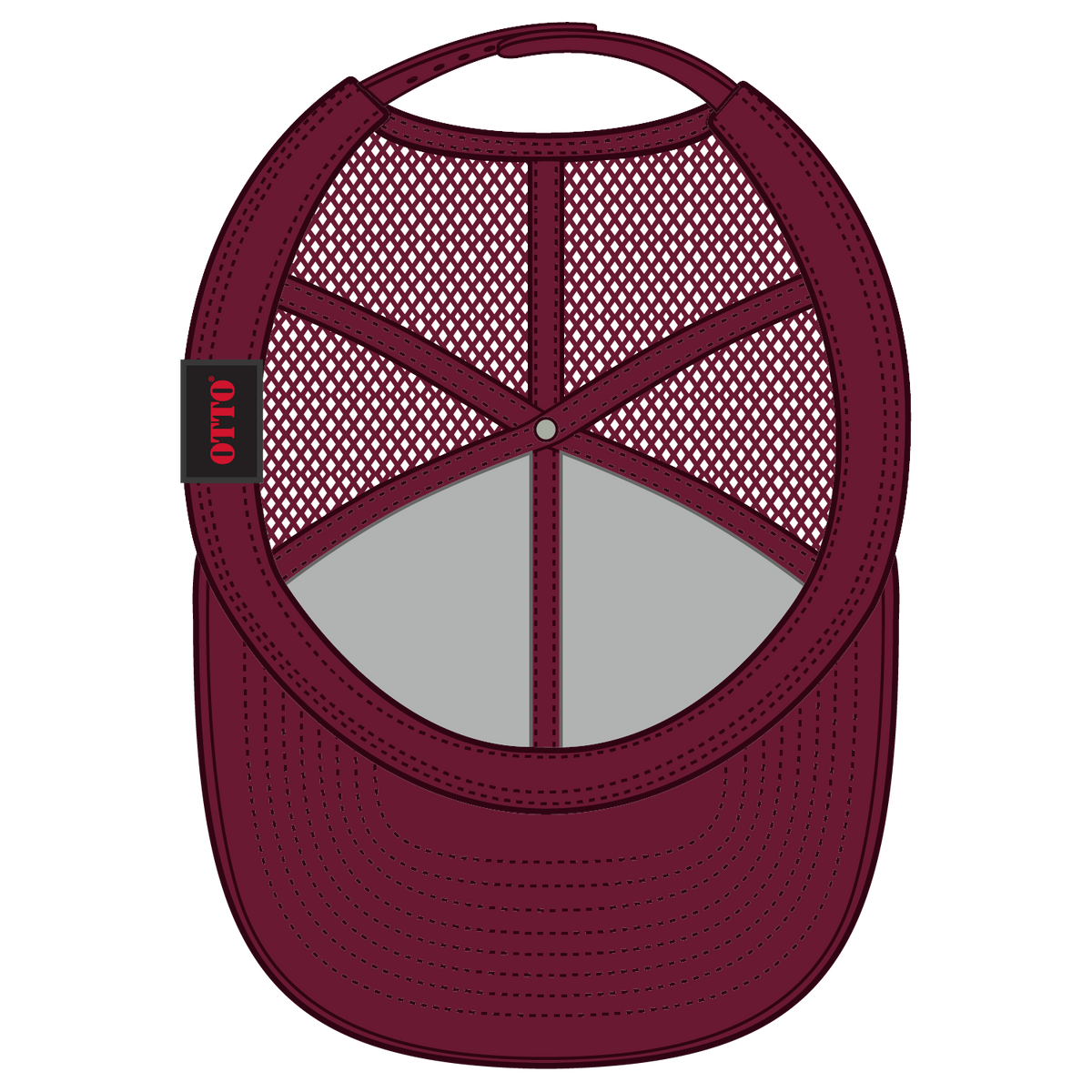 Inside View of 1911219 - Bg Mrn/Crk/Bg Mrn OTTO CAP "OTTO SNAP" 6 Panel Pro Style Mesh Back Trucker Snapback Hat