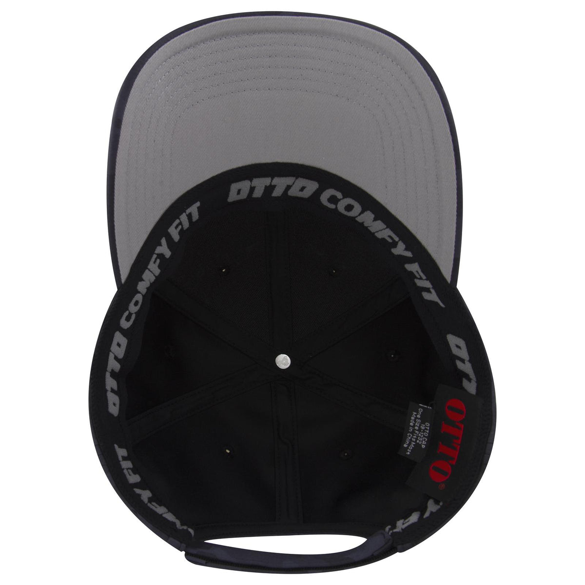 Inside View of 2503 - Ch.Gry/Blk OTTO CAP "OTTO COMFY FIT" 6 Panel Low Profile Baseball Cap