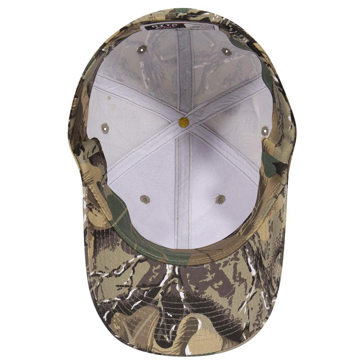 Inside View of 320734 - Kha/Brn/Lt.Ol.Grn OTTO CAP "OTTO FLEX" Fitted Camouflage 6 Panel Low Profile Baseball Cap