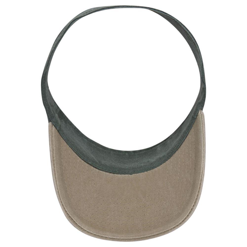Inside View of 3217 - Kha/Dk.Grn OTTO CAP "OTTO FLEX" Fitted Sun Visor