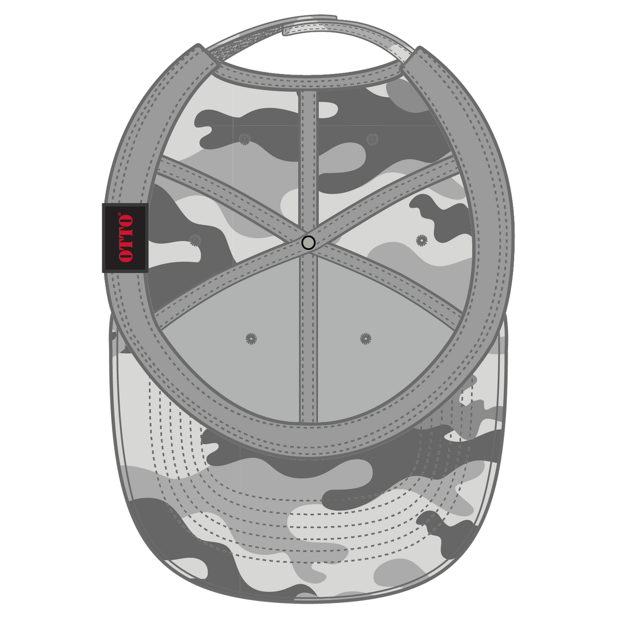 Inside View of 3514 - St Gry/Gry OTTO CAP Camouflage 6 Panel Low Profile Baseball Cap