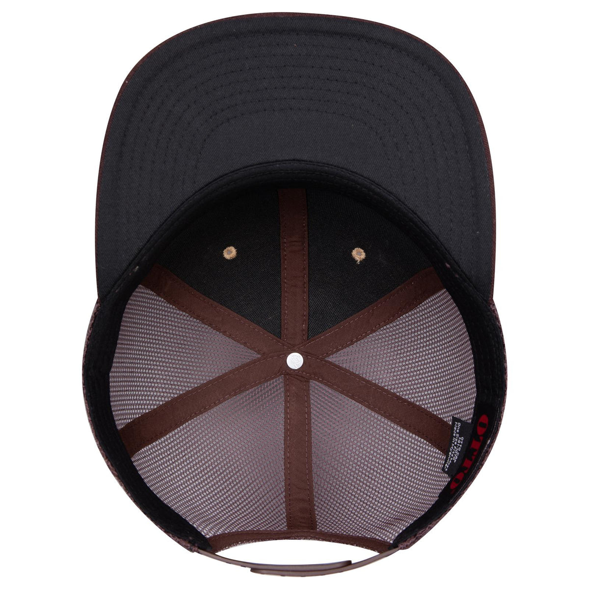 Inside View of 3911239 - D.Brn/Cork/D.Brn OTTO CAP "OTTO SNAP" 6 Panel Pro Style Mesh Back Trucker Snapback Hat