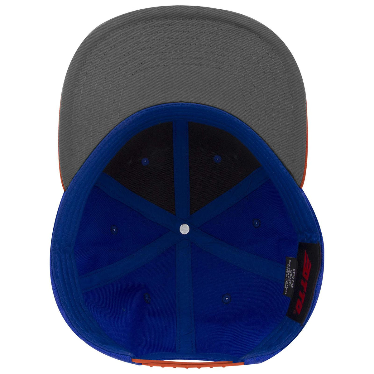 Inside View of 620101 - Org/Ryl/Ryl OTTO CAP "OTTO SNAP" 6 Panel Pro Style Snapback Hat