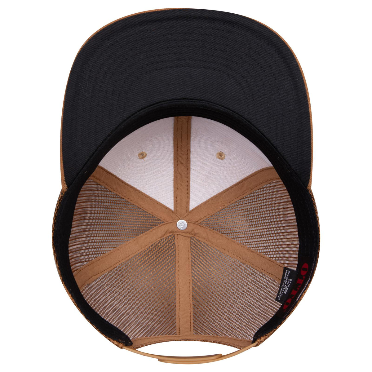Inside View of 8411284 - Cy Brn/Crk/Cy Brn OTTO CAP "OTTO SNAP" 6 Panel Pro Style Mesh Back Trucker Snapback Hat