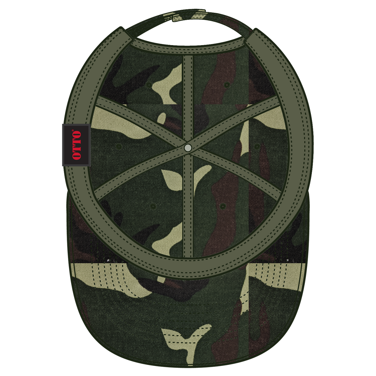 Inside View of CP001 - Camo 001 OTTO CAP Camouflage 6 Panel Low Profile Baseball Cap