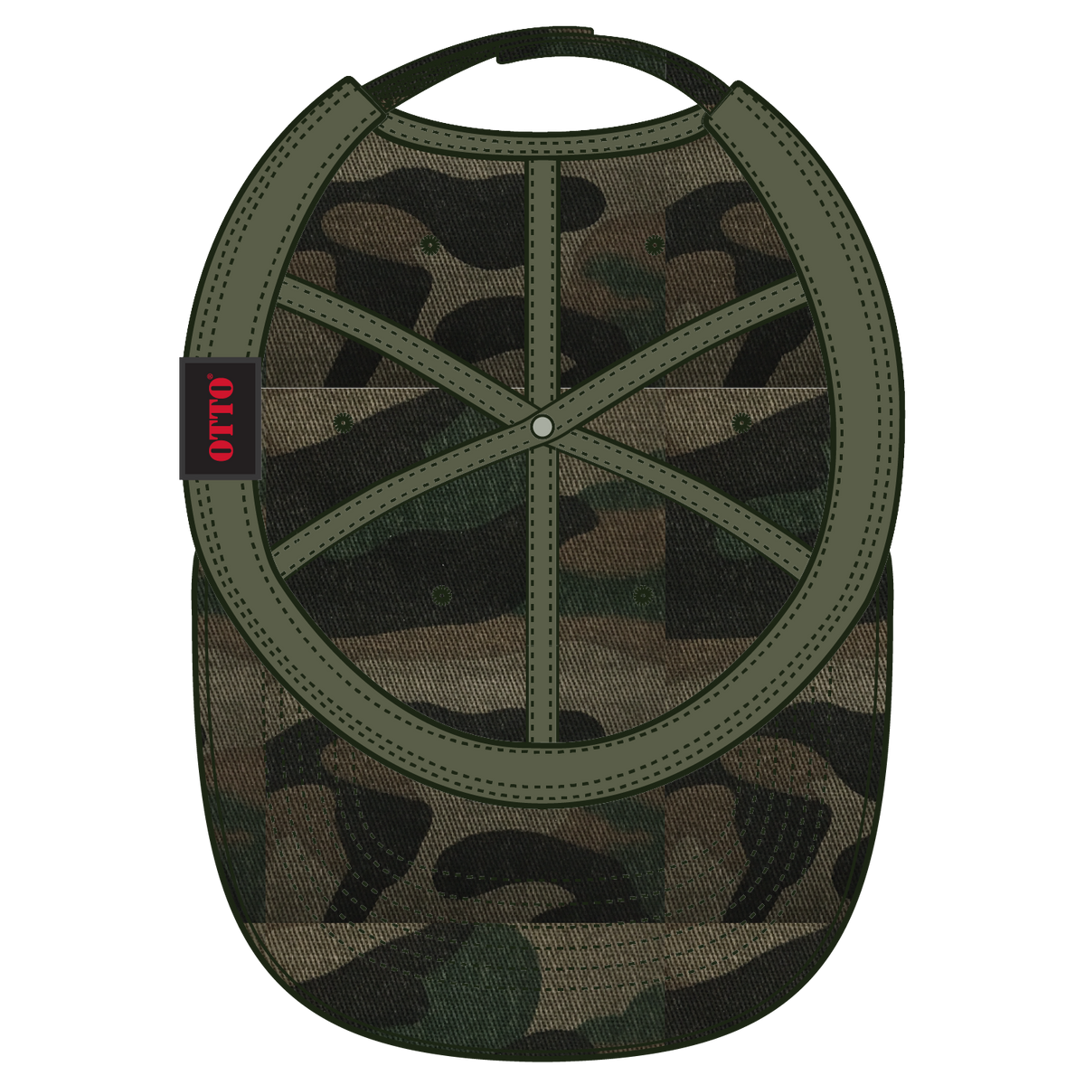 Inside View of CP004 - Camo 004 OTTO CAP Camouflage 6 Panel Low Profile Baseball Cap