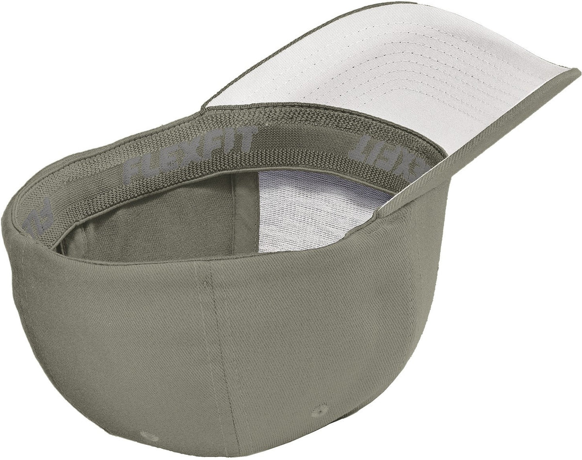 Inside View of Grey Port Authority Flexfit Cap. C865