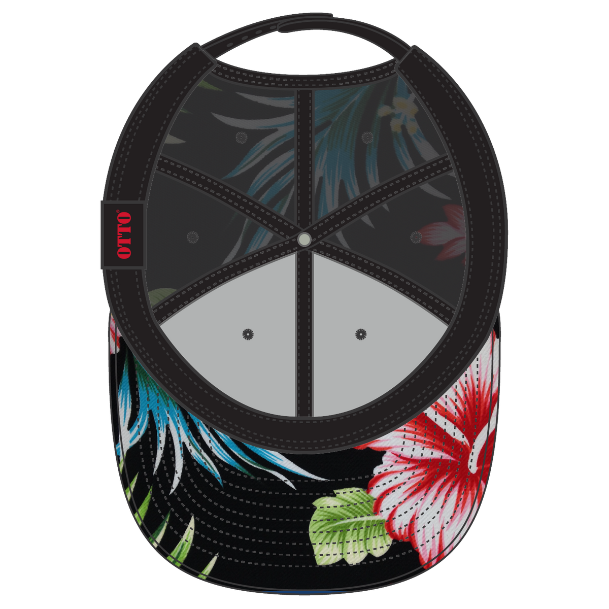 Inside View of HP001 - Design001 OTTO CAP "OTTO SNAP" 6 Panel Pro Style Snapback Hat