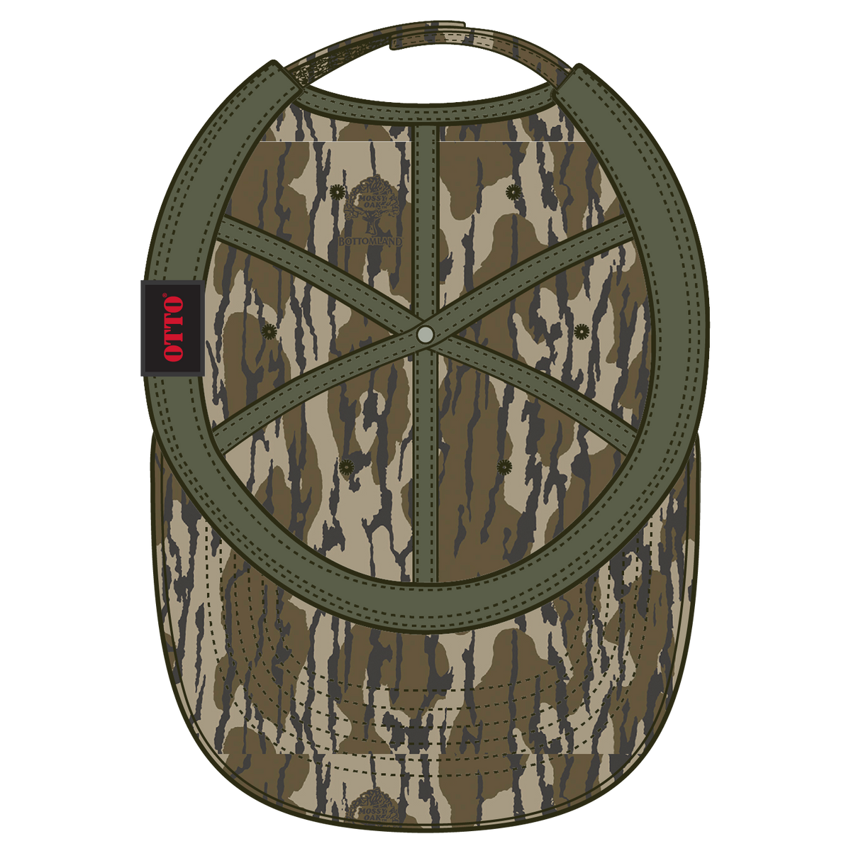 Inside View of MO11 - Bottomland OTTO CAP Mossy Oak Camouflage 6 Panel Low Profile Dad Hat