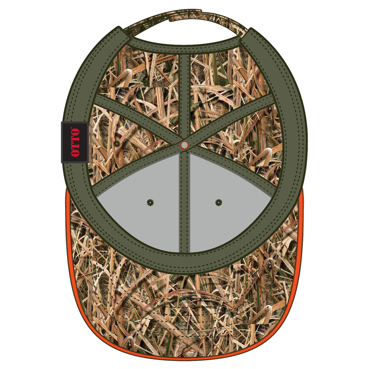 Inside View of MO4 - Shadow Grass Blades OTTO CAP Mossy Oak Camouflage Sandwich Visor 6 Panel Low Profile Baseball Cap