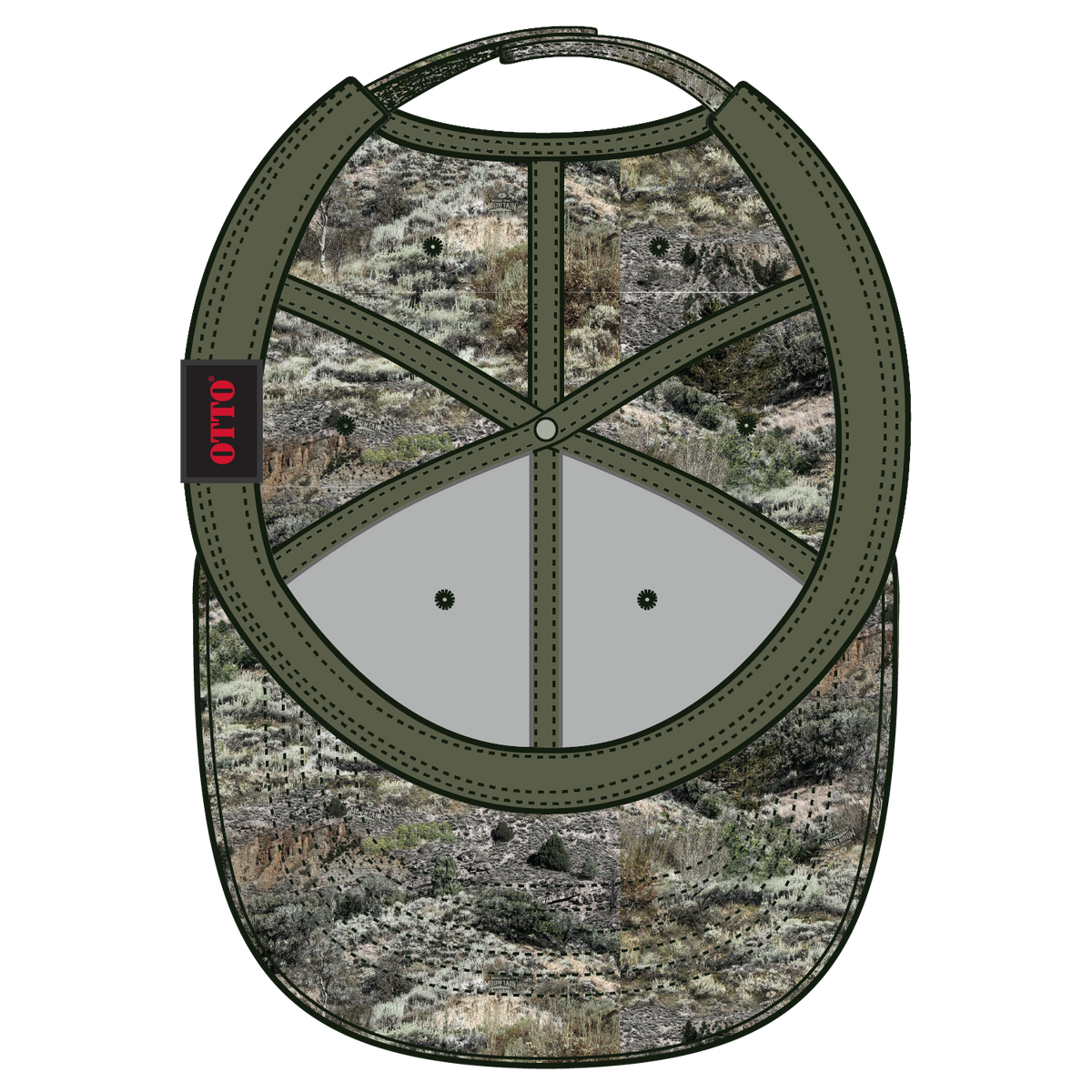 Inside View of MO5 - Mountain Country Range OTTO CAP Mossy Oak Camouflage 6 Panel Low Profile Baseball Cap