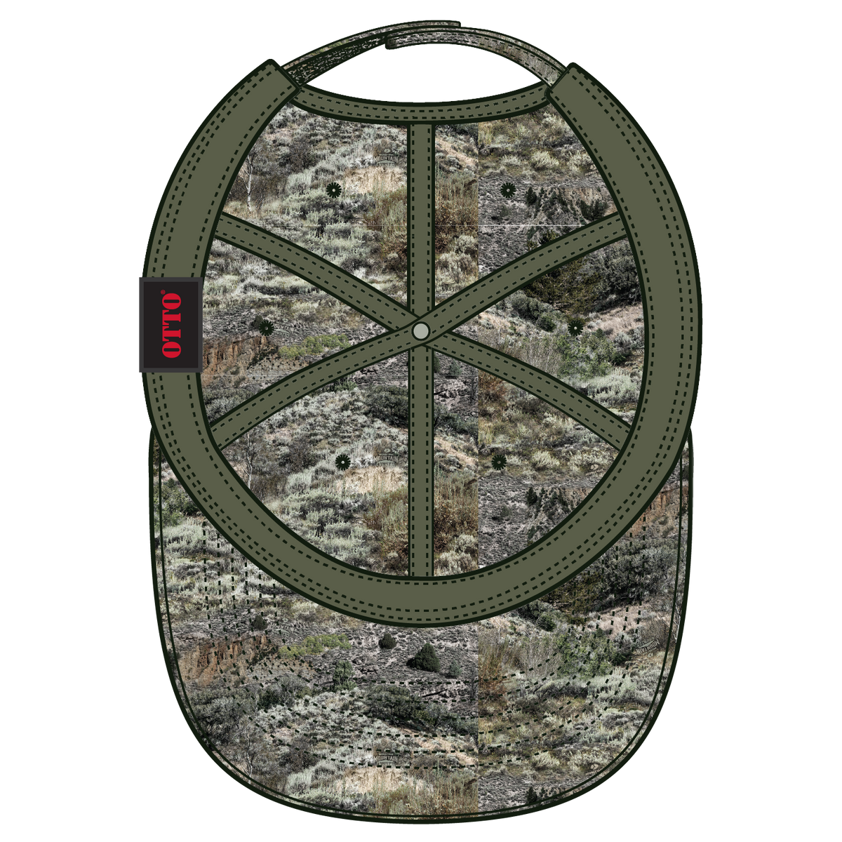 Inside View of MO5 - Mountain Country Range OTTO CAP Mossy Oak Camouflage 6 Panel Low Profile Dad Hat