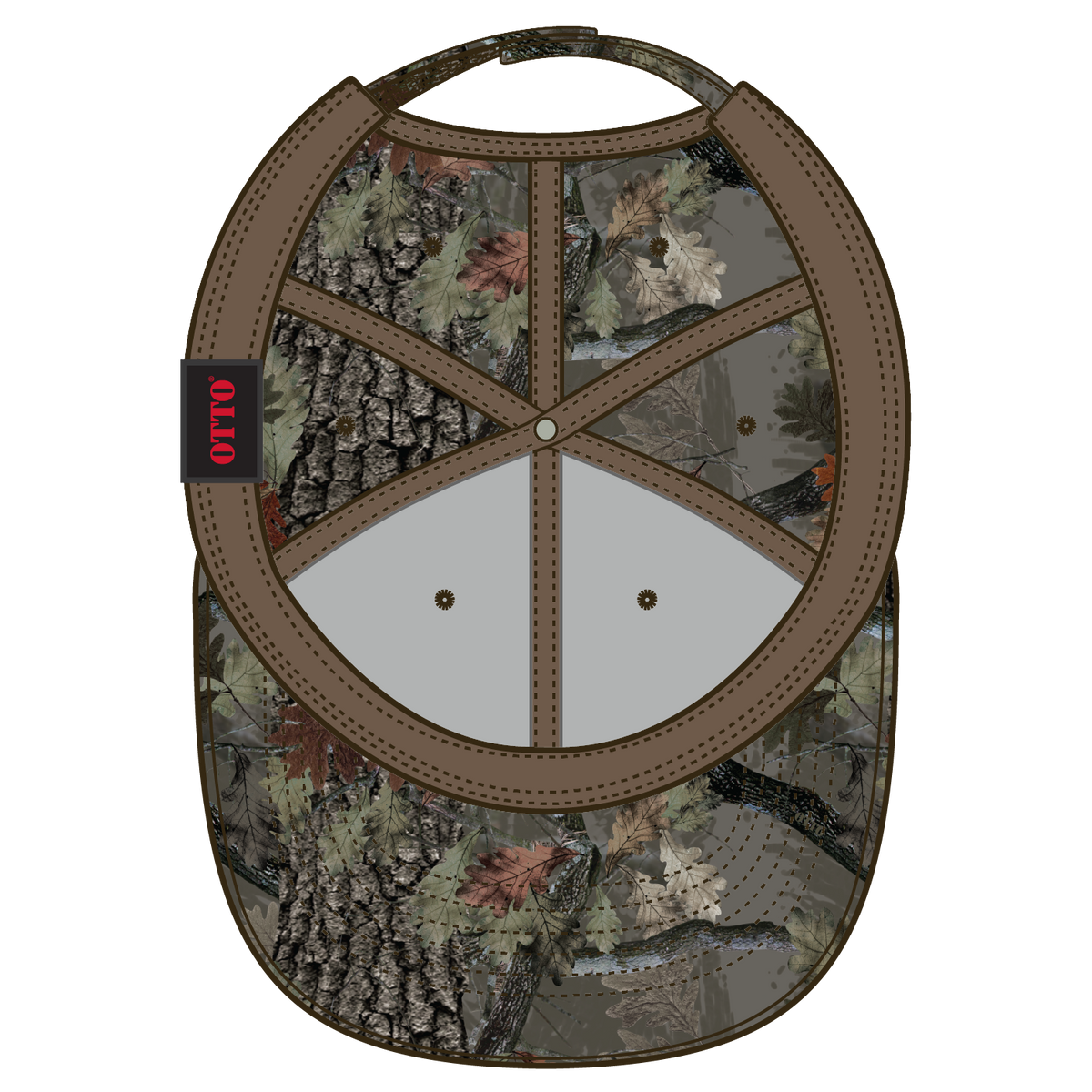 Inside View of NP53 - Nature Pattern/D. Kha OTTO CAP Camouflage 6 Panel Low Profile Baseball Cap